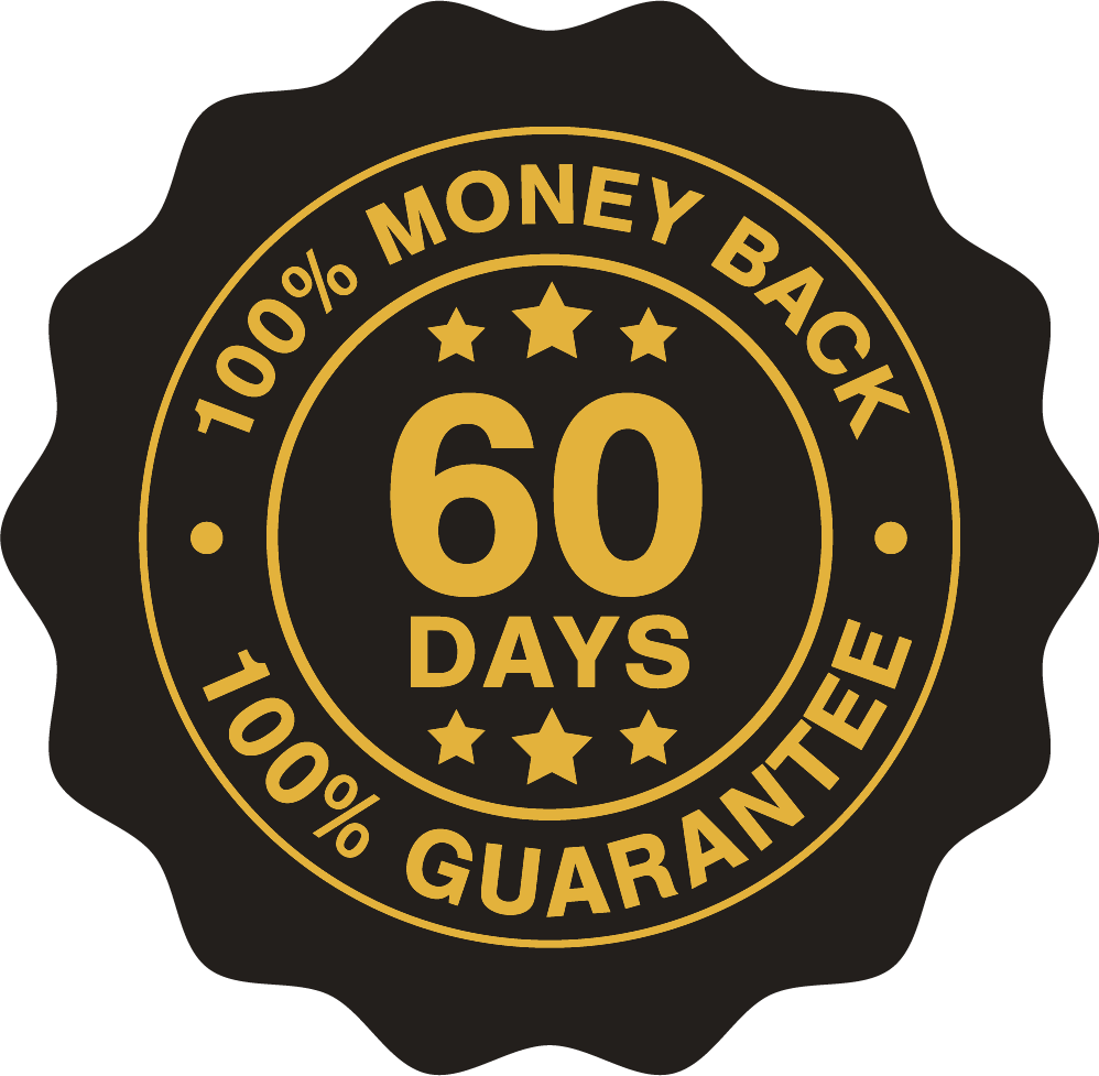 60 day money back guarantee seal