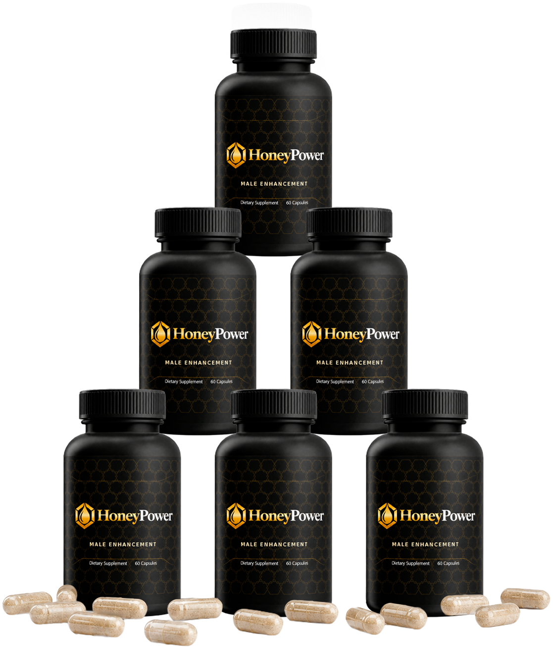 HoneyPower six bottle pack with capsules