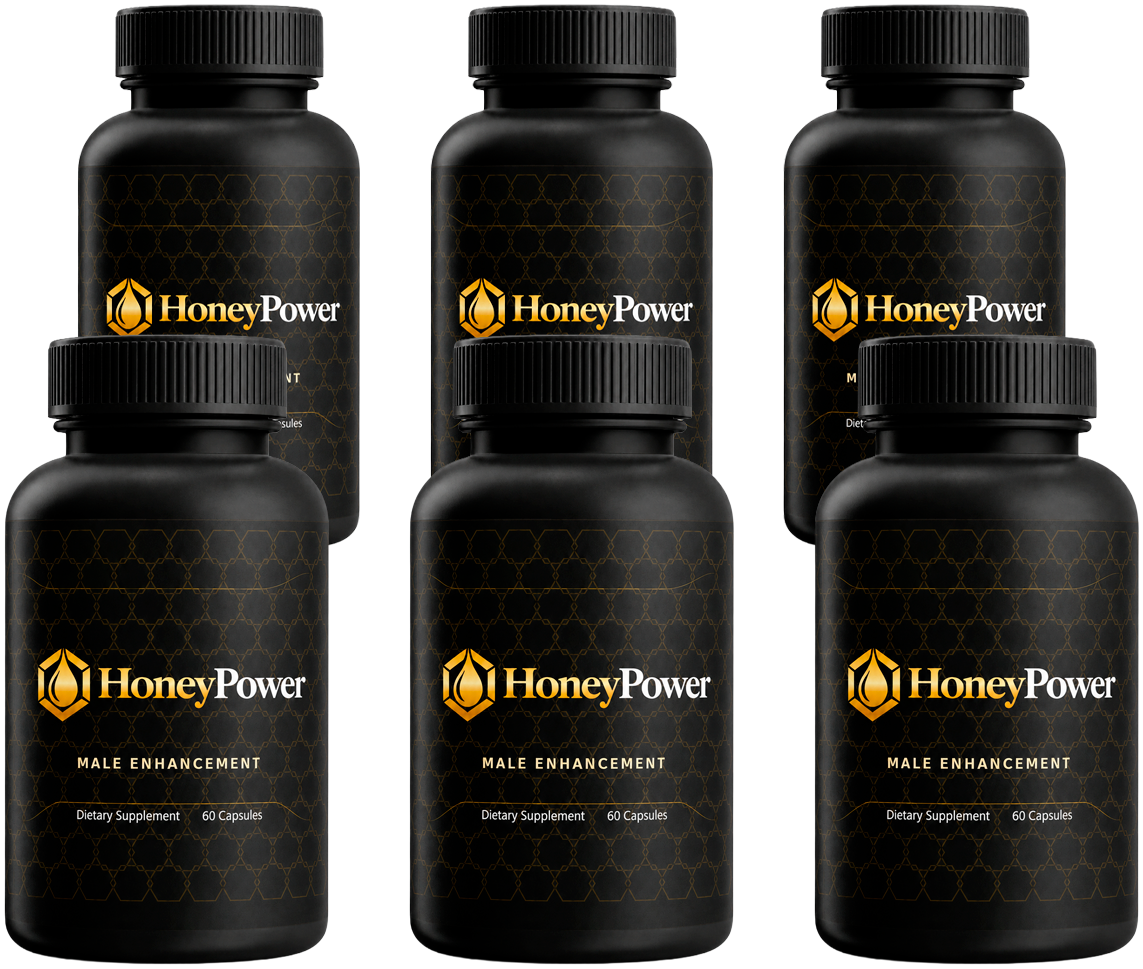 6 Bottles of HoneyPower male vitality capsules